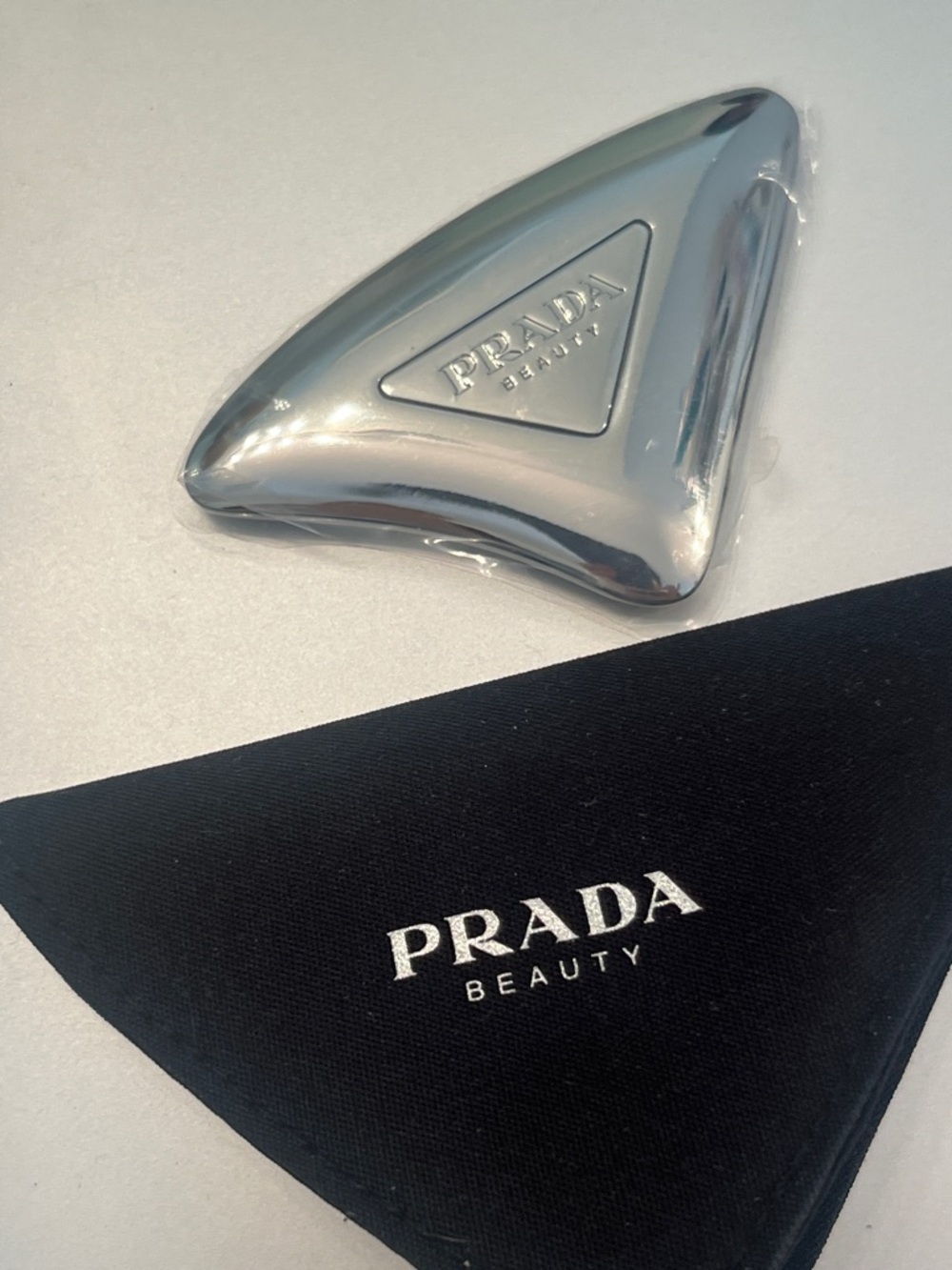 Prada Guasha 100% metal gua sha beauty tool New in dust bag! Best gift GWP